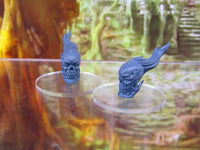 
              Pair of Flaming Skulls Mini Miniatures 3D Printed Resin Model Figure 28/32mm
            