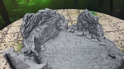 Shrine Building Ruins Scatter Terrain Scenery 28mm Dungeons & Dragons 3D Printed