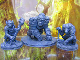 3pc Primate War Tribe Party Mini Miniature Figure 3D Printed Model 28/32mm Scale