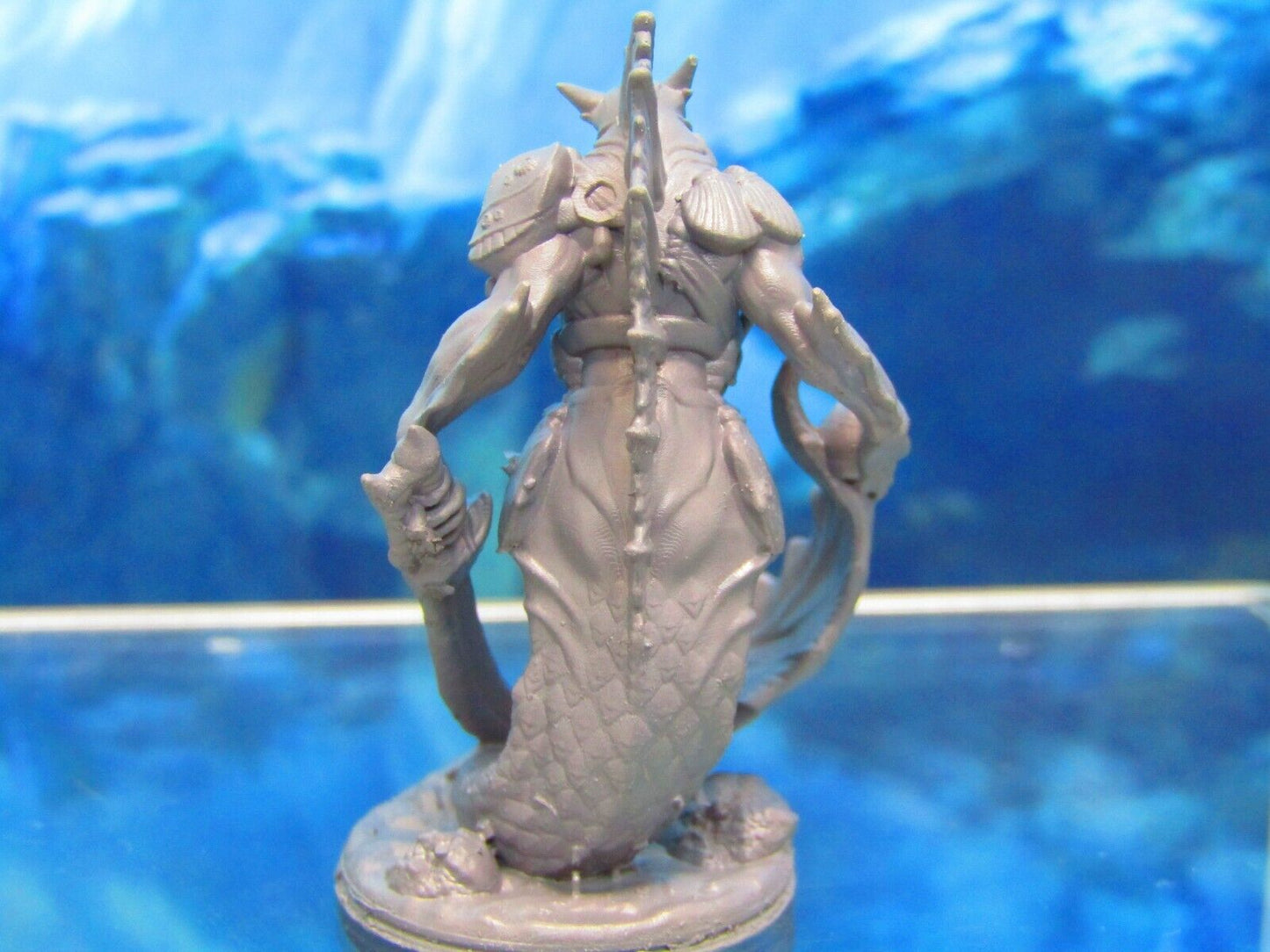 Merrow Merman Monster Creature w/ Sword Mini Miniature Figure 3D Printed Model