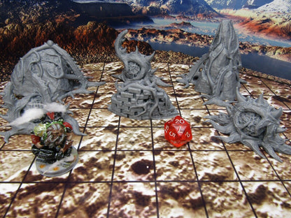 Alien Planet Overgrowth Plants Scatter Terrain Scenery Miniature 3D Printed