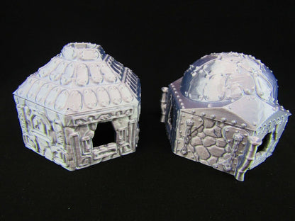 Dwarven Huts Houses Homes Scatter Terrain Scenery 3D Printed Mini Miniature