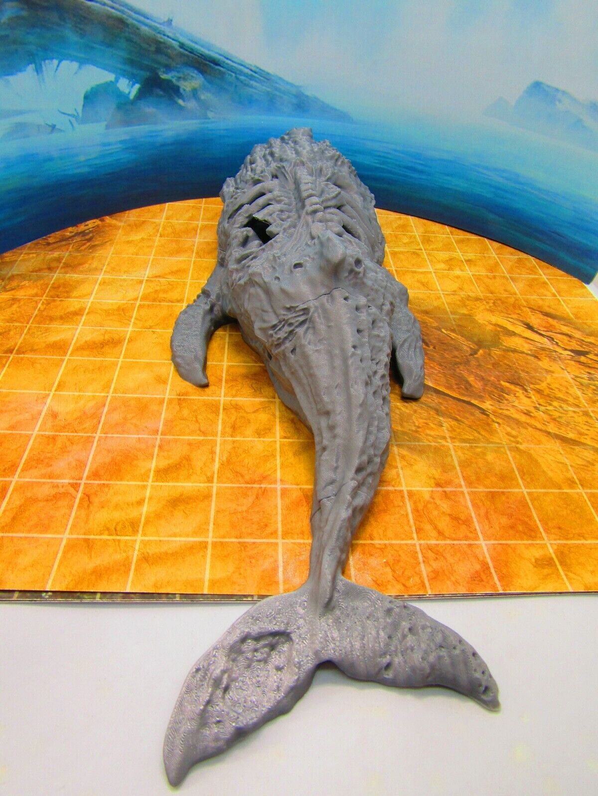 Large Beached Dead Whale Carcass Lair Hideout Terrain Scenery 3D Printed Model