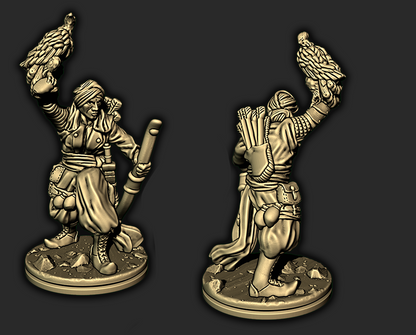 Male Ranger Hero Hawk Warrior Desert Themed Mini Miniature Figure RPG 3D Resin