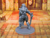 
              Dark Elf Warrior w/ Sword & Shield Mini Miniature Figure 3D Printed Model
            