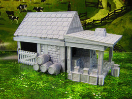 Blacksmith / Farrier Quarters Stable Smithy Forge Scatter Terrain Scenery 3D