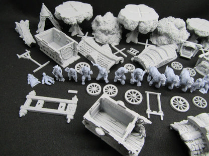 36 Piece Crimson Troupe Werewolf Set Encounter Scenery Terrain Mini Miniatures