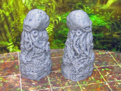 Cthulhu Kraken Summoning Statue Altars Scatter Terrain Props 3D Printed Minis