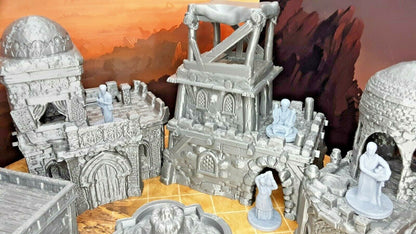 23 Piece Desert Village Set W/ Buildings and Villagers Minis Scenery Terrain D&D