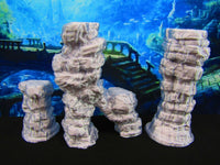 
              Stacked Rock Columns Scatter Terrain Scenery 3D Printed Mini Miniature Model
            