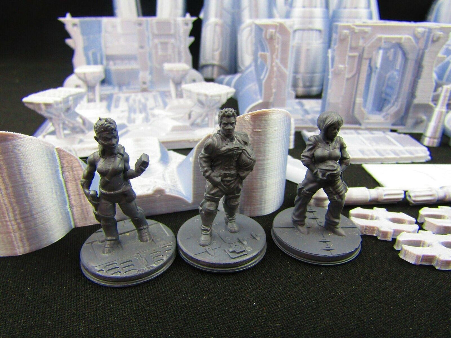 Large Modular Starfighter "Sparrowhawk" Space Ship W/ Pilot Minis Scenery SciFi