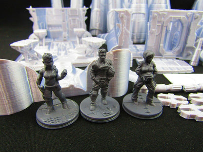 Large Modular Starfighter "Sparrowhawk" Space Ship W/ Pilot Minis Scenery SciFi