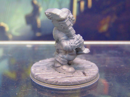 Gnome Engineer Mini Miniature Figure 3D Printed Model 28/32mm Scale Fantasy RPG
