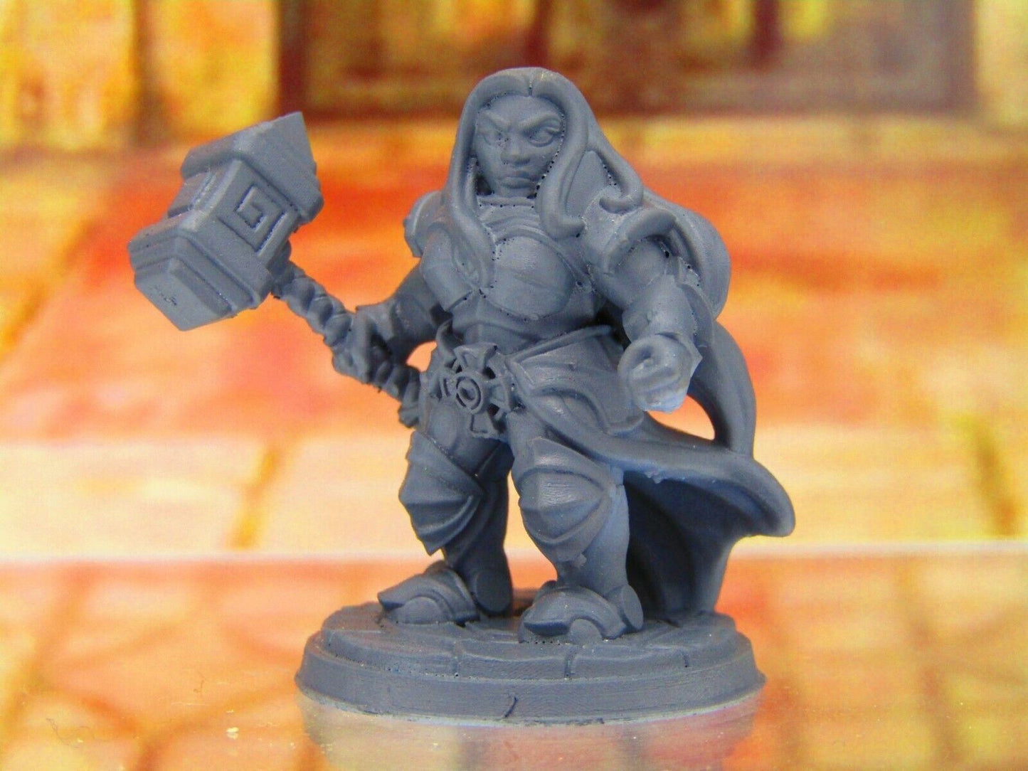 Maylan the Proud Female Dwarven Warrior Queen Dwarf Mini Miniature 3D Print DnD