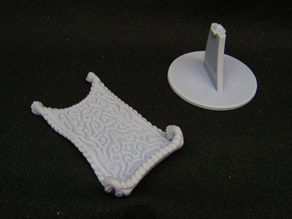 2 Piece Flying Carpet Rug Set Mini Miniature Figure D&D 3D Printed Resin