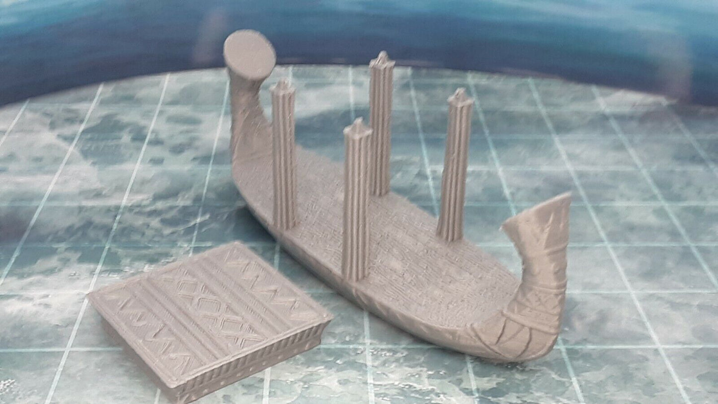 Egyptian Barge Ship Boat Scatter Terrain Tabletop Scenery Gaming Mini Miniature