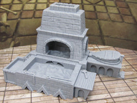 Large Blacksmith's Forge Furnace Set Miniature Scenery Terrain 3D Printed Model