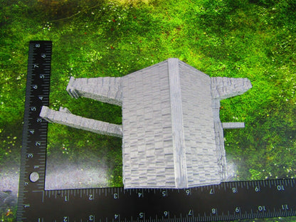 Village Center Mill, Stable, Blacksmith, & Shops Scatter Terrain Scenery 3D