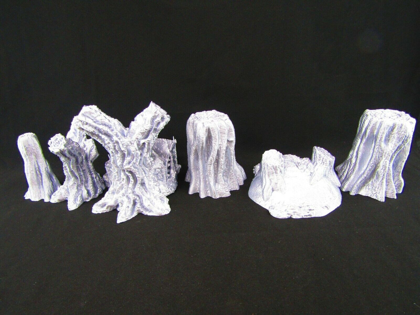 Dark Forest Woods w/ Burrow and House Scatter Terrain Scenery 3D Printed Mini