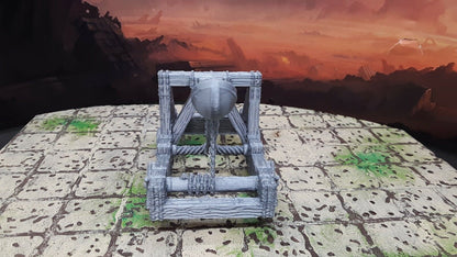 Catapult Mangonel Siege Weapon Scatter Terrain 3D Printed Dungeons & Dragons