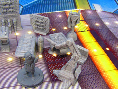 20pc Sci Fi Dr. Laboratory W/ Dr., Transporter & Pet Miniatures Minis Set Rpg