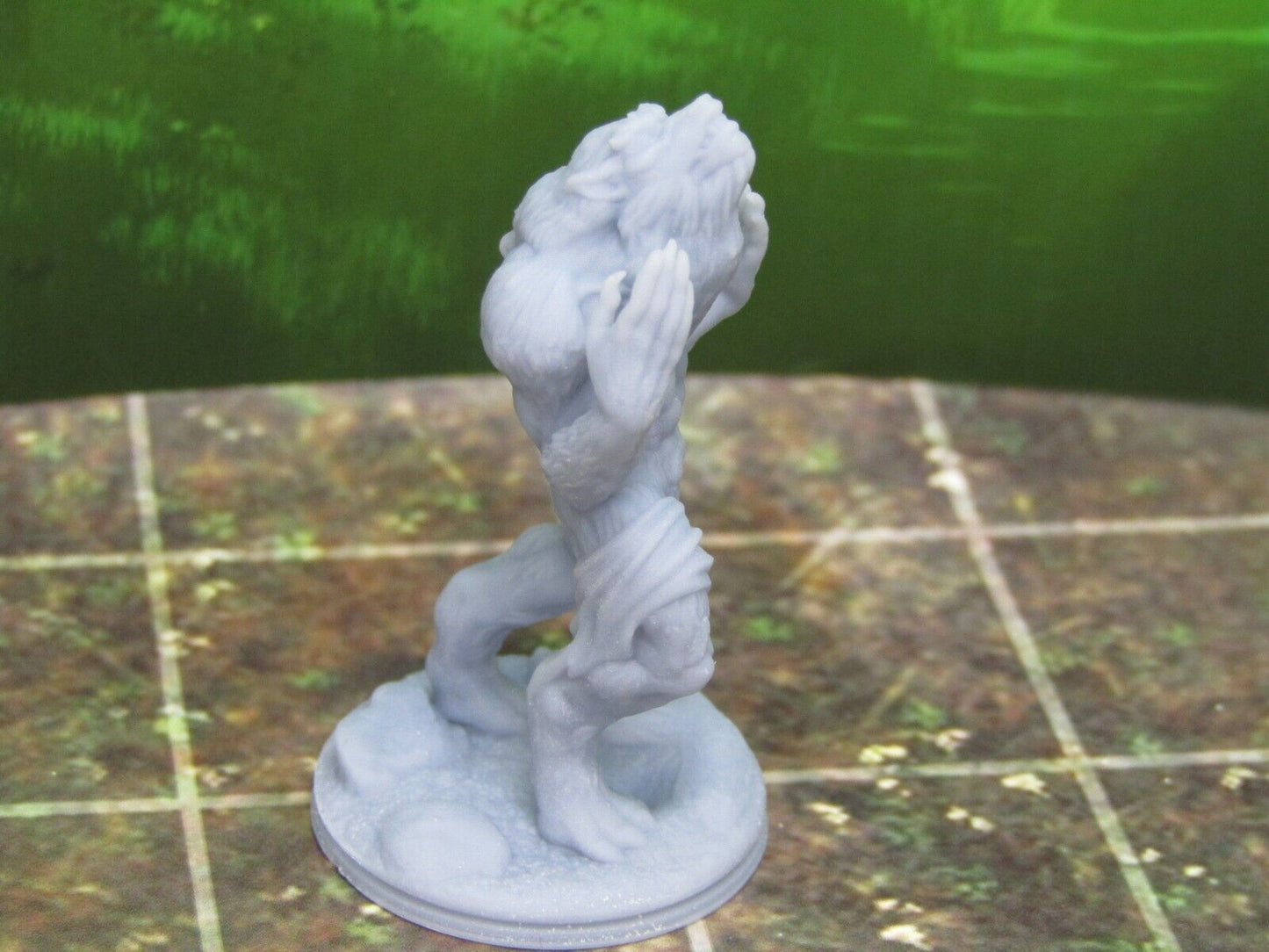 Howling Werewolf Miniature Mini 3D Printed Resin Model RPG Tabletop Gaming D&D
