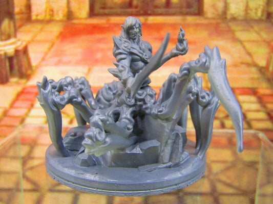 Dark Elf Arachnid Spider w/ Sword Mini Miniature Figure 3D Printed Model 28/32mm