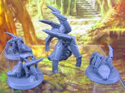 4pc Giant Dire Spiders and Minions Set Mini Miniatures 3D Printed Resin Model