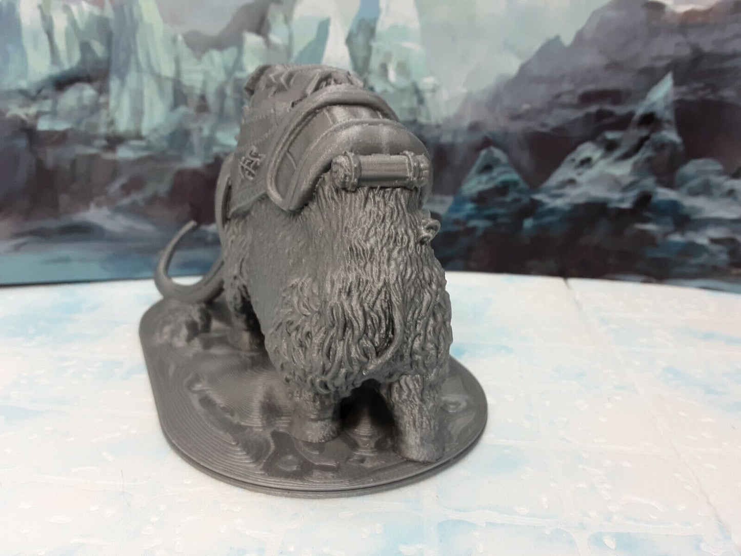 Armored Woolly Mammoth Miniature Mini Figure Tabletop Game Dungeons & Dragons