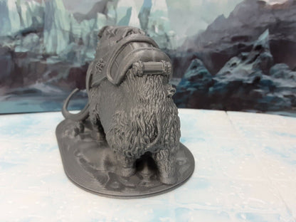 Armored Woolly Mammoth Miniature Mini Figure Tabletop Game Dungeons & Dragons