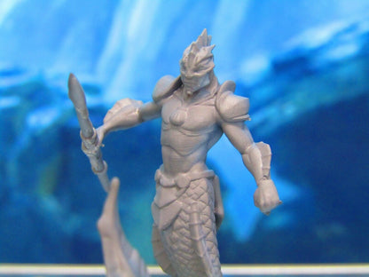 Merfolk Merman Warrior W/ Spear Javelin