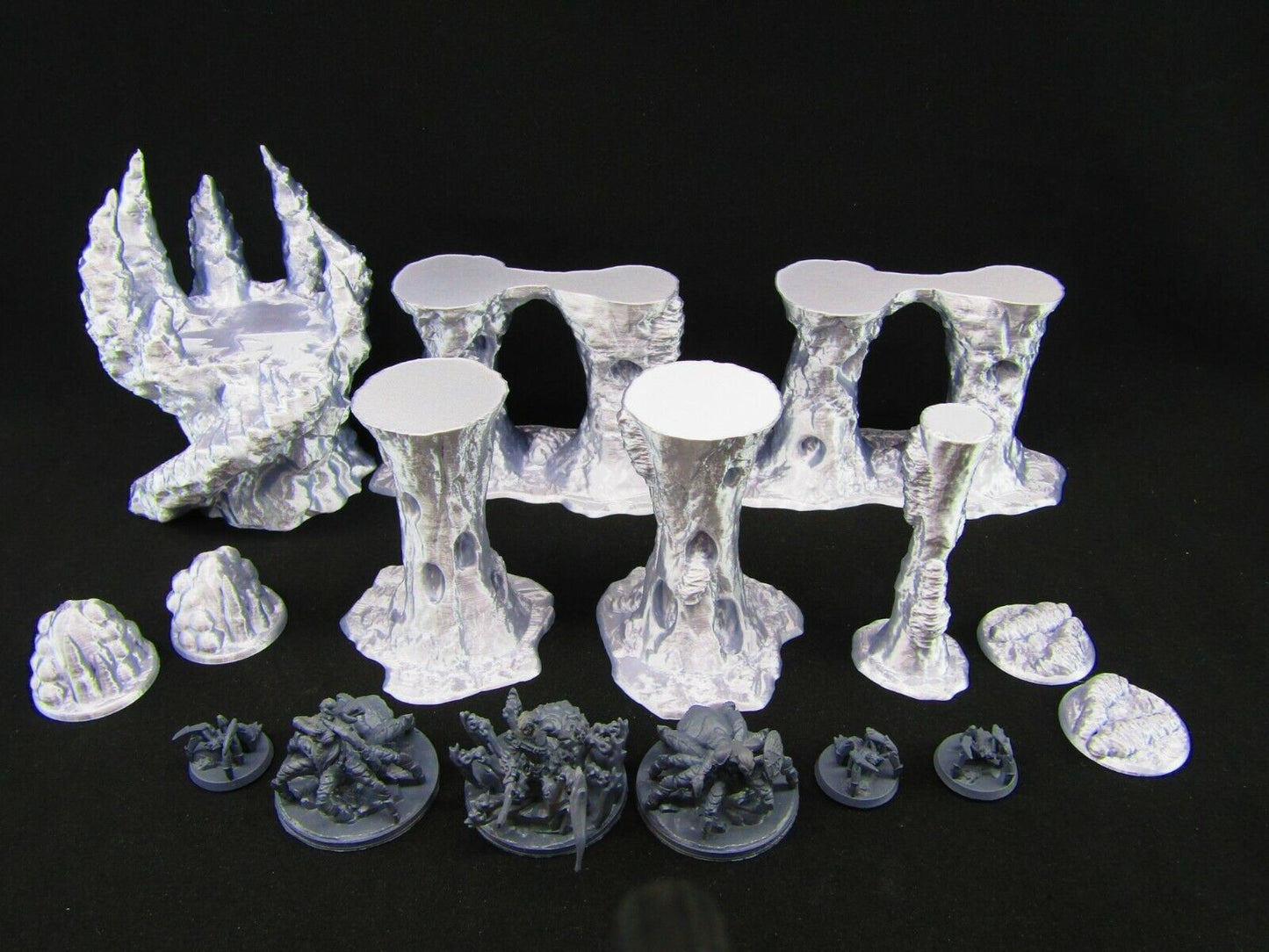 Spider Lair w/ Spiders & Spider Elf Hybrids Scatter Terrain Scenery 3D Print