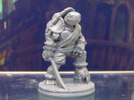Eyepatch Tortle Pirate W/Sword Mini Miniature Figure 3D Printed Model 28/32mm