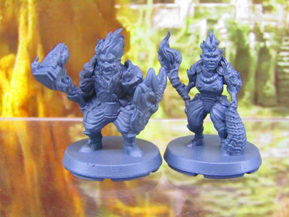 Azer Elemental Pair Mini Miniatures 3D Printed Resin Model Figure 28/32mm Scale