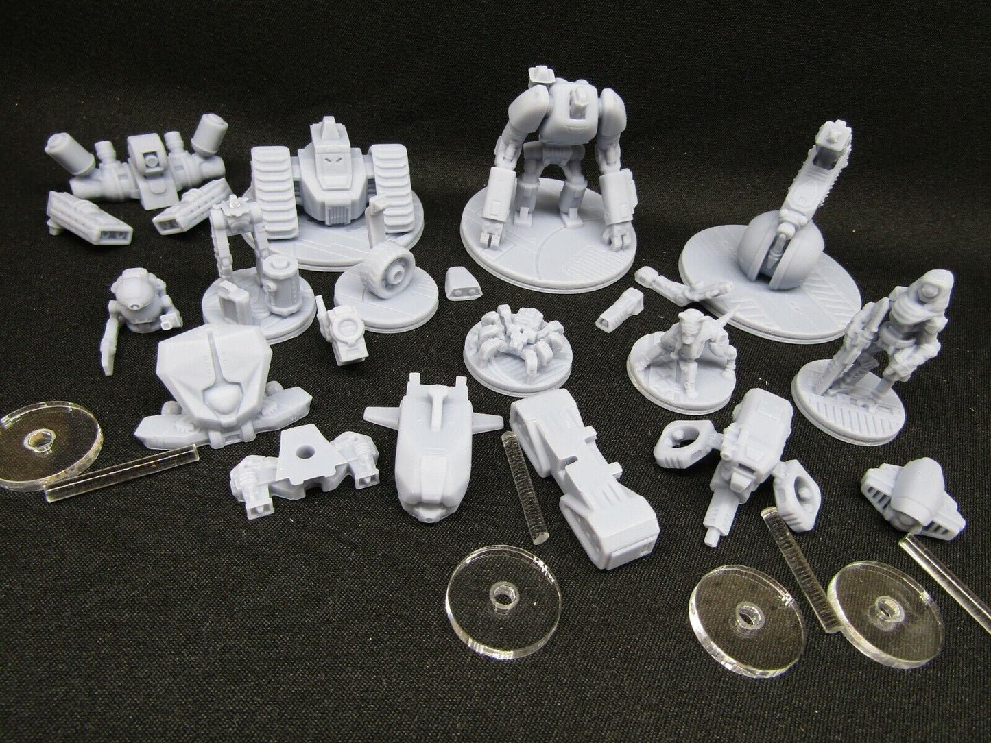 12 pc Sci Fi Mini Set 1 Droids & Robots Miniature Scatter Terrain Scenery