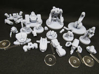 
              12 pc Sci Fi Mini Set 1 Droids & Robots Miniature Scatter Terrain Scenery
            