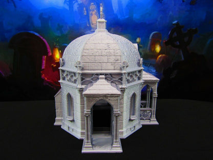 Large Domed Mausoleum for Graveyard / Cemetery Scatter Terrain Scenery 3D Print