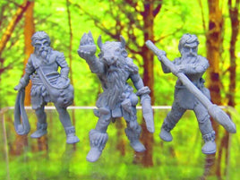 Prehistoric Tribe Shaman & Warriors Set Mini Miniature 3D Printed Figure Model