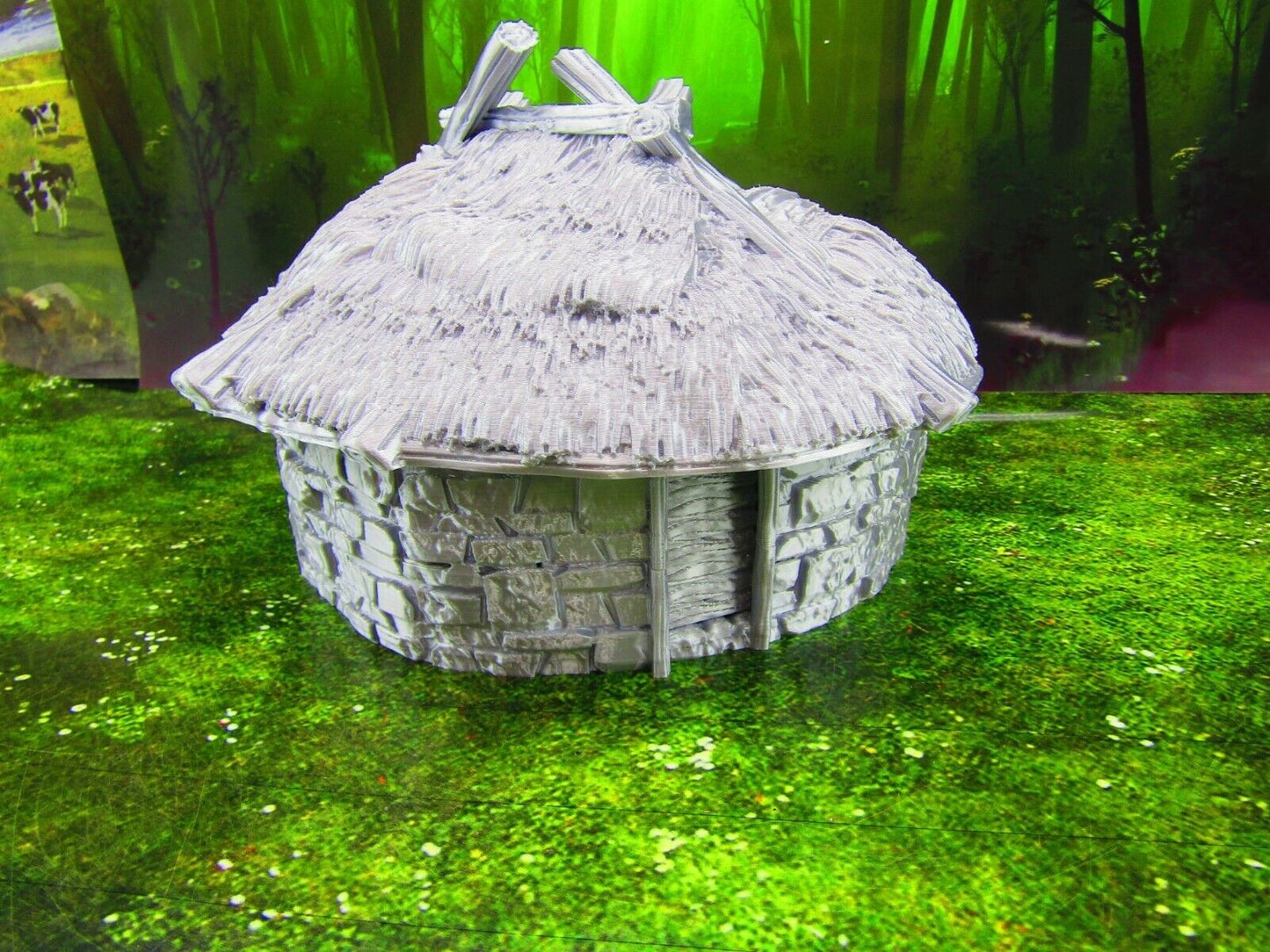 Modular Celtic Farm House Scatter Terrain Scenery Mini Miniature Model 28mm/32mm