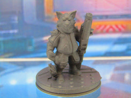 Alien Rat / Raccoon Space Fighter Mini Miniature Figure 3D Printed Model 28/32mm