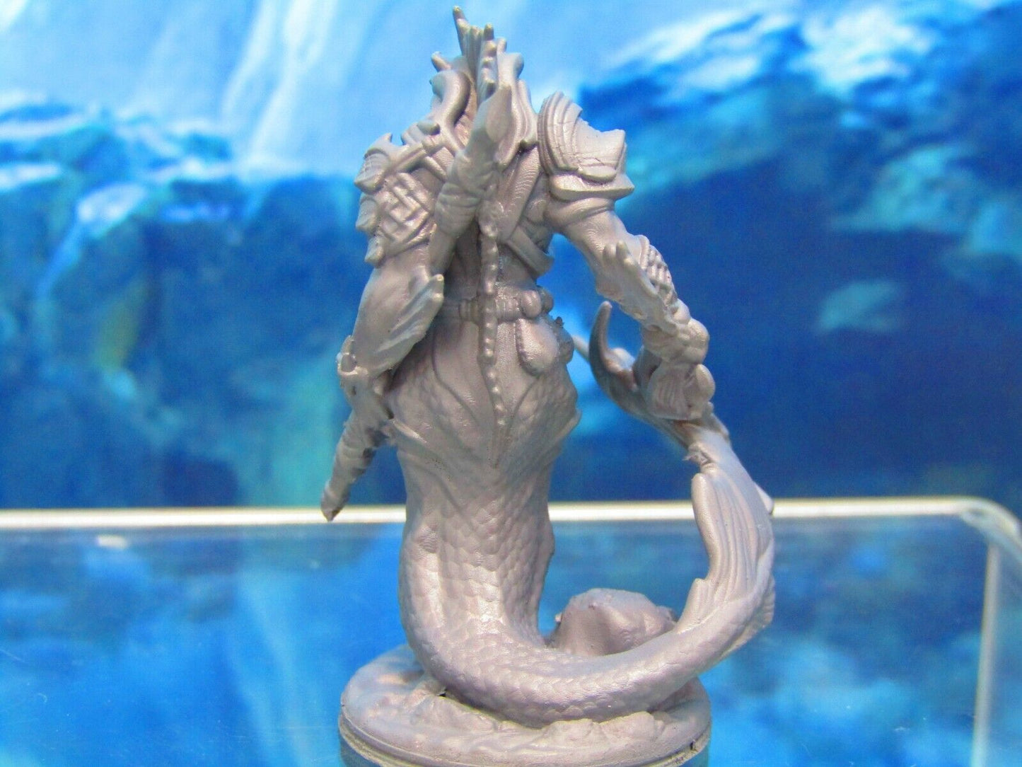 Merrow Merman Monster Creature w/ Spear Mini Miniature Figure 3D Printed Model