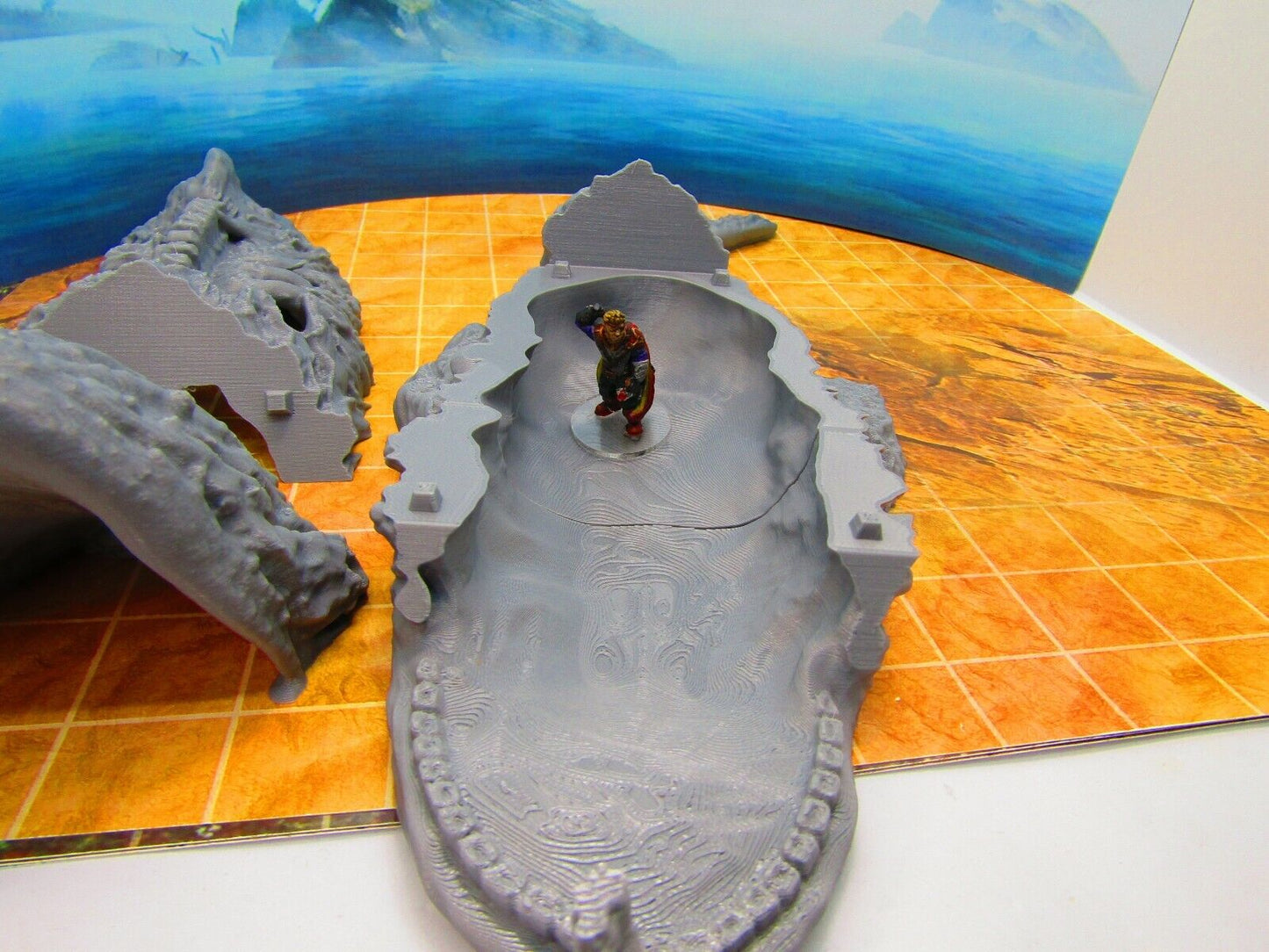 Large Beached Dead Whale Carcass Lair Hideout Terrain Scenery 3D Printed Model