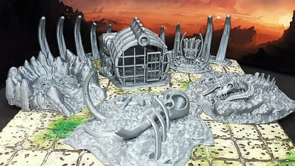 Boneyard Wasteland Scatter Terrain 28mm Scale Dungeons & Dragons Miniature Model