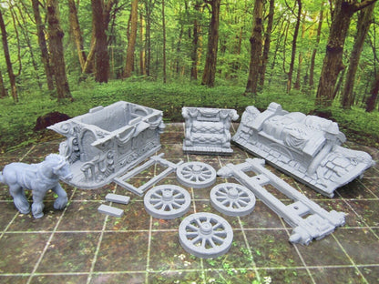 Aristocrat Carriage Wagon & Horse Scenery Terrain 3D Printed Model 28/32mm Scale
