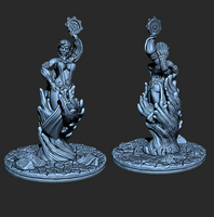 
              Water Genie Djinn W/ Lamp Mini Miniatures Figure Tabletop Game 3D Printed Resin
            