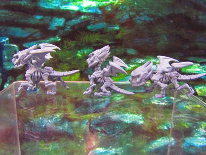 3pc Baby Bone Skeleton Dragons Pets Familiars Mini Miniatures 3D Printed Model