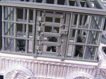 Slave Auction Block w/ Wagon & Prison Cell Scatter Terrain Scenery 3D Printed