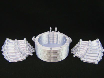 Sacrificial Pit Pool w/ Stairs Scatter Terrain Scenery 3D Printed Mini Miniature