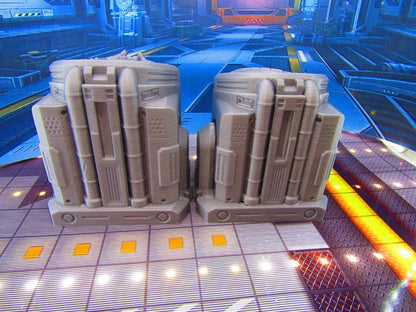 Containment Holding Chambers Cages Cells Pair Scenery Terrain 3D Printed Model
