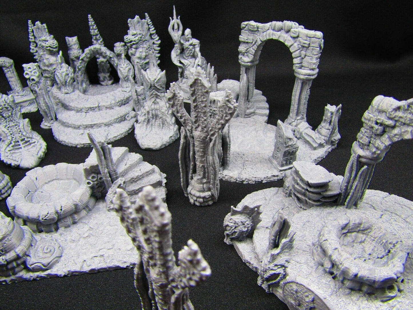 13pc Atlantis Merfolk Underwater Deep Sea City Scenery Scatter Terrain Props